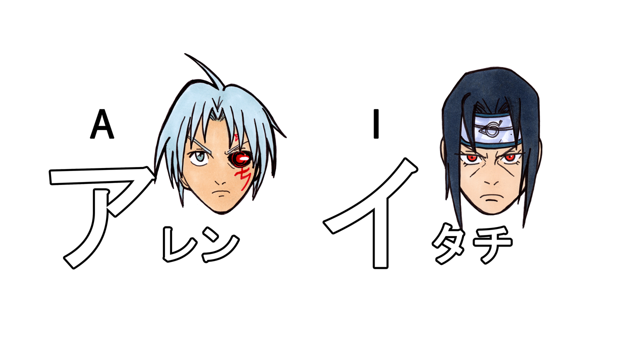 Vidéo explicative Tableau des katakana VERSION MANGA
